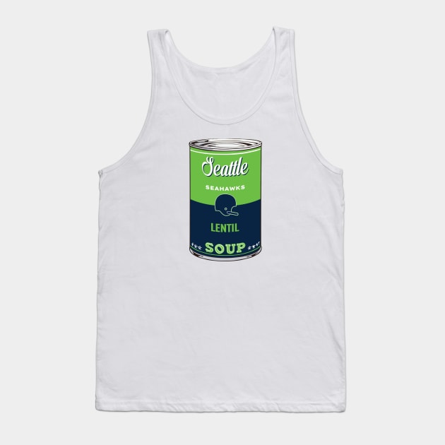 Seattle Seahawks Soup Can Tank Top by Rad Love